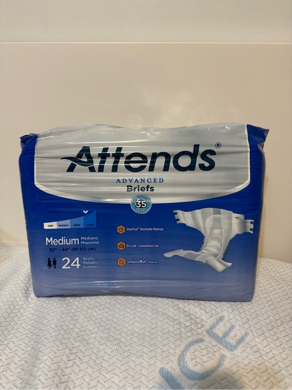 Advanced Briefs Medium Incontinence Briefs - Blue